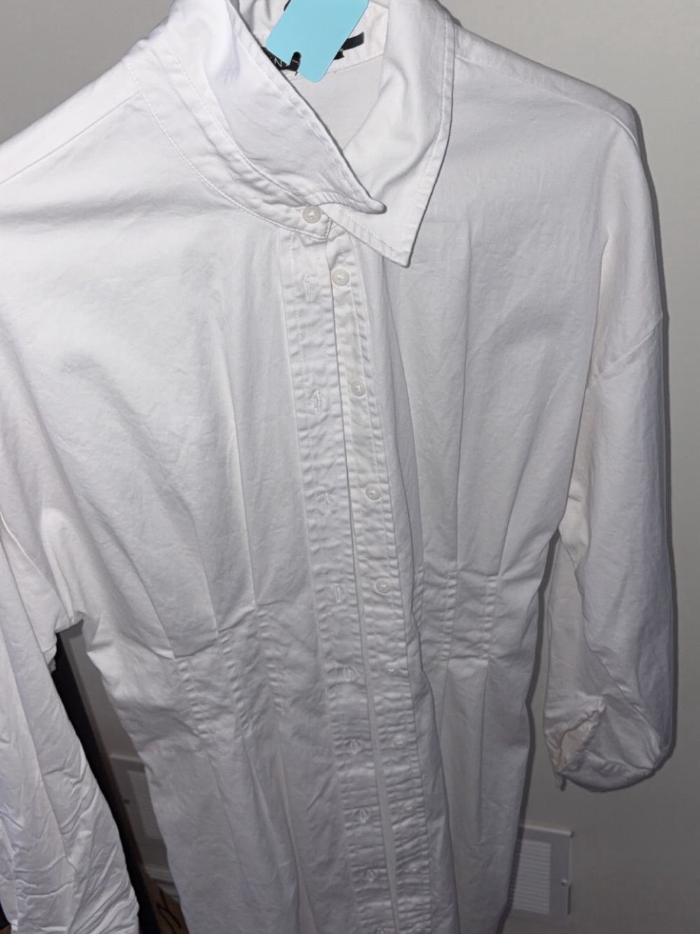 Dynamite White Button-Front Shirt Dress